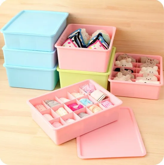 

1PC Plastic Storage Box Underwear Socks Storage Box Organizer For Underwear Storage Containers with Lid LF 014