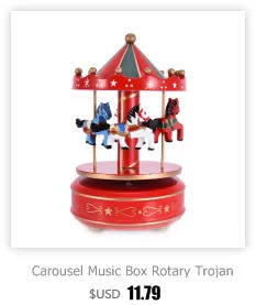 10 Type Wooden Music Box Creative Gift Gifts For Kids Musical Carousel Ferris Wheel Boxes Boxs Navidad Decorations For Home