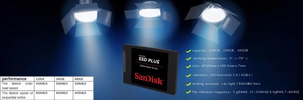Sandisk-SSD Plus Disco Rígido Interno de Estado