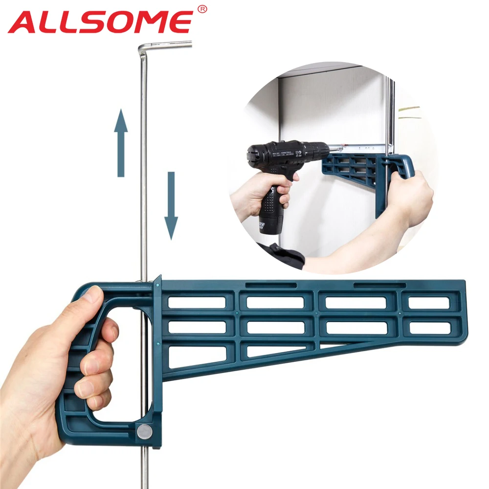 

ALLSOME New Woodworking Drawer Slide Jig Set Mounting Tool Cabinet Furniture Extension Cupboard Hardware Install Guide Tools