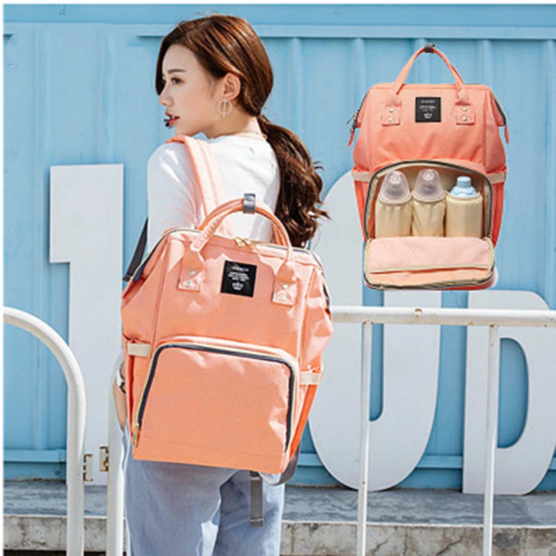 

New Fashion Large Capacity Kid Diaper Bag Travel Convenient Mummy Maternity Multifunction Newborn Waterproof Nappy Bag Baby Care