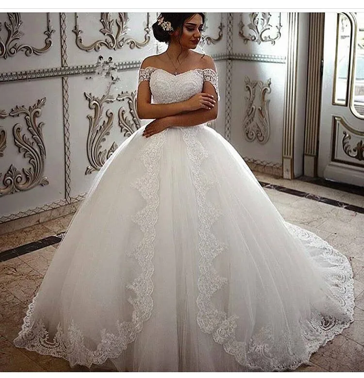 

2019 Vestido De Novia Maternity Wedding Dresses ball gown cap sleeve lace appliques wedding bridal gowns vestido de casamento