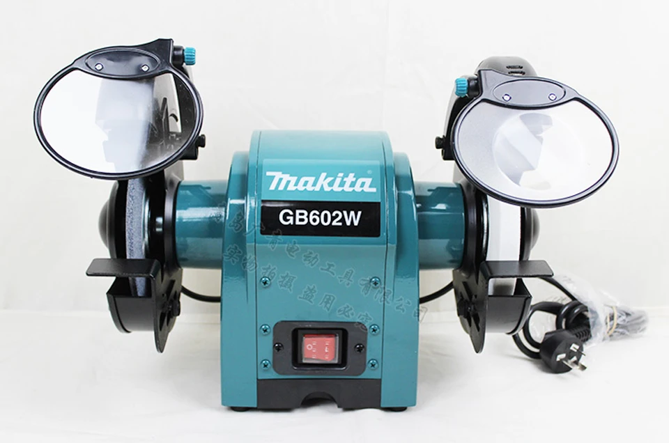 Япония Makita GB602W desktop Точильщик металла grinder GB602 полировщик 250 Вт Диаметр колеса: 150 мм (6 дюймов) Диафрагма: 12,7 мм (1/2 ")