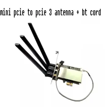 

PC Desktop Wireless Adapter Mini PCIE to PCI-E PCI express WiFi Bluetooth Converter 3 Antenna