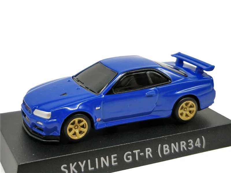 1: 72 Nissan Skyline R33 R34 R35 литая модель автомобиля - Цвет: GT-R BNR34 Blue