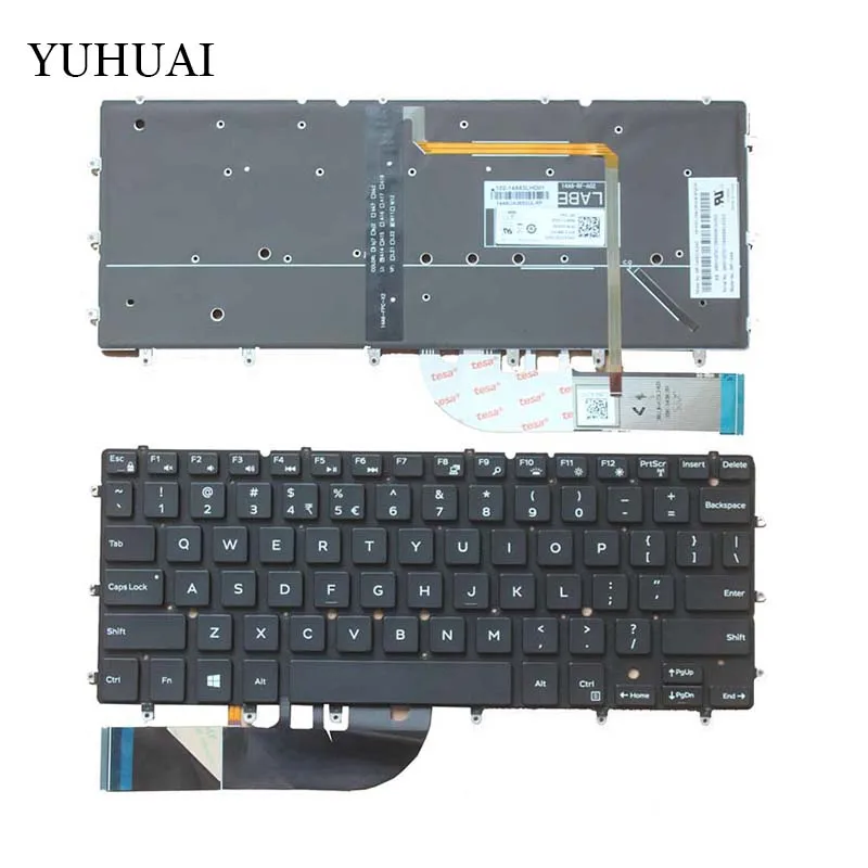 Новая клавиатура для ноутбуков Dell XPS 13 9343 9350 черного цвета (с подсветкой Win8) |