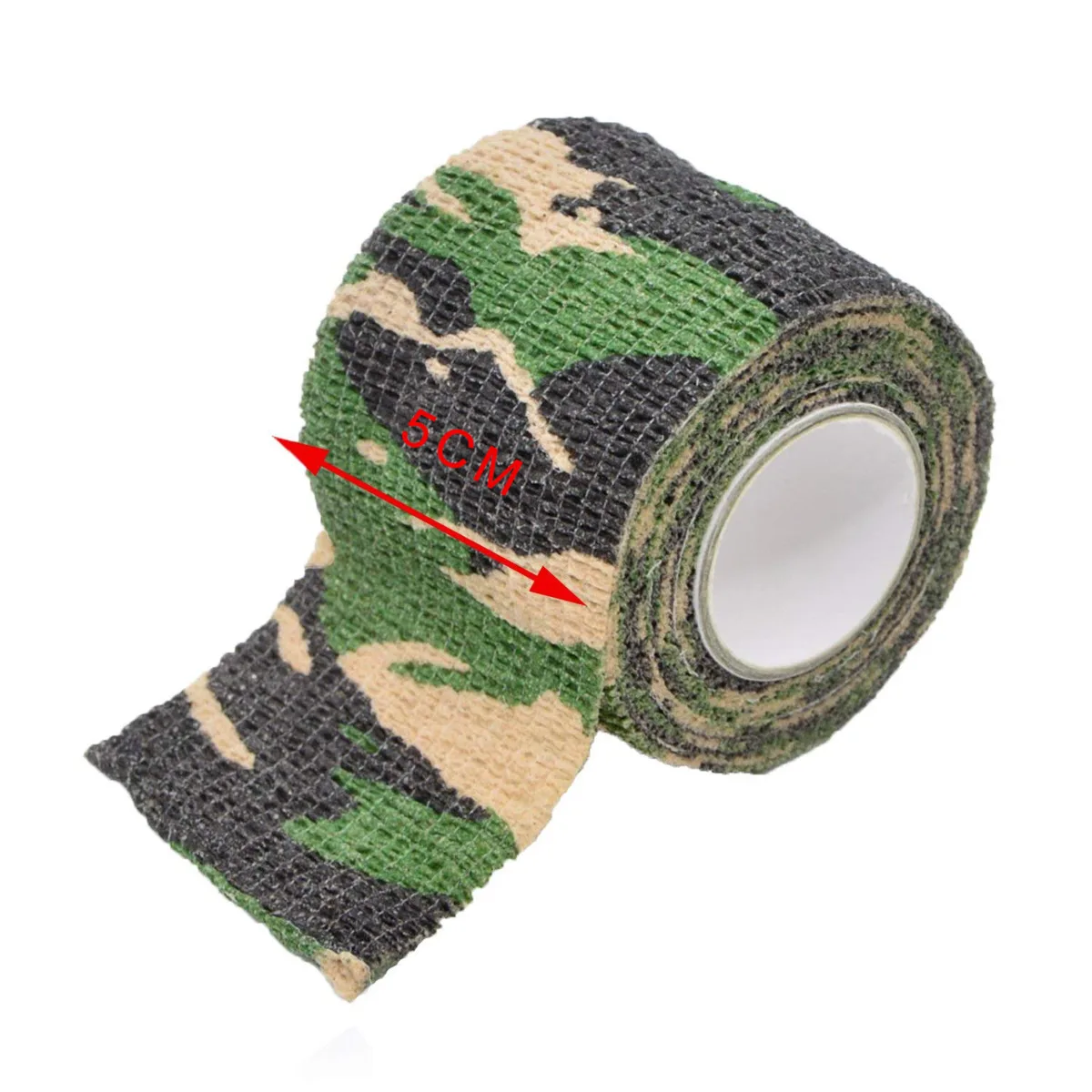 5 Pcs/lot Camping Hiking Self Adhesive Camo Elastic Tape Camo Wrap Outdoor Tools EDC Military Tactical Survival Bandage 5*450cm