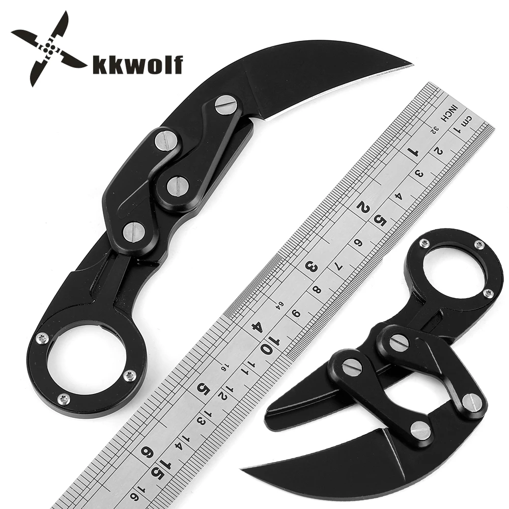 KKWOLF karambit складной нож Портативный счетчик удара hawkbill тактический боевой карманный охотничий нож бабочка в нож CS GO