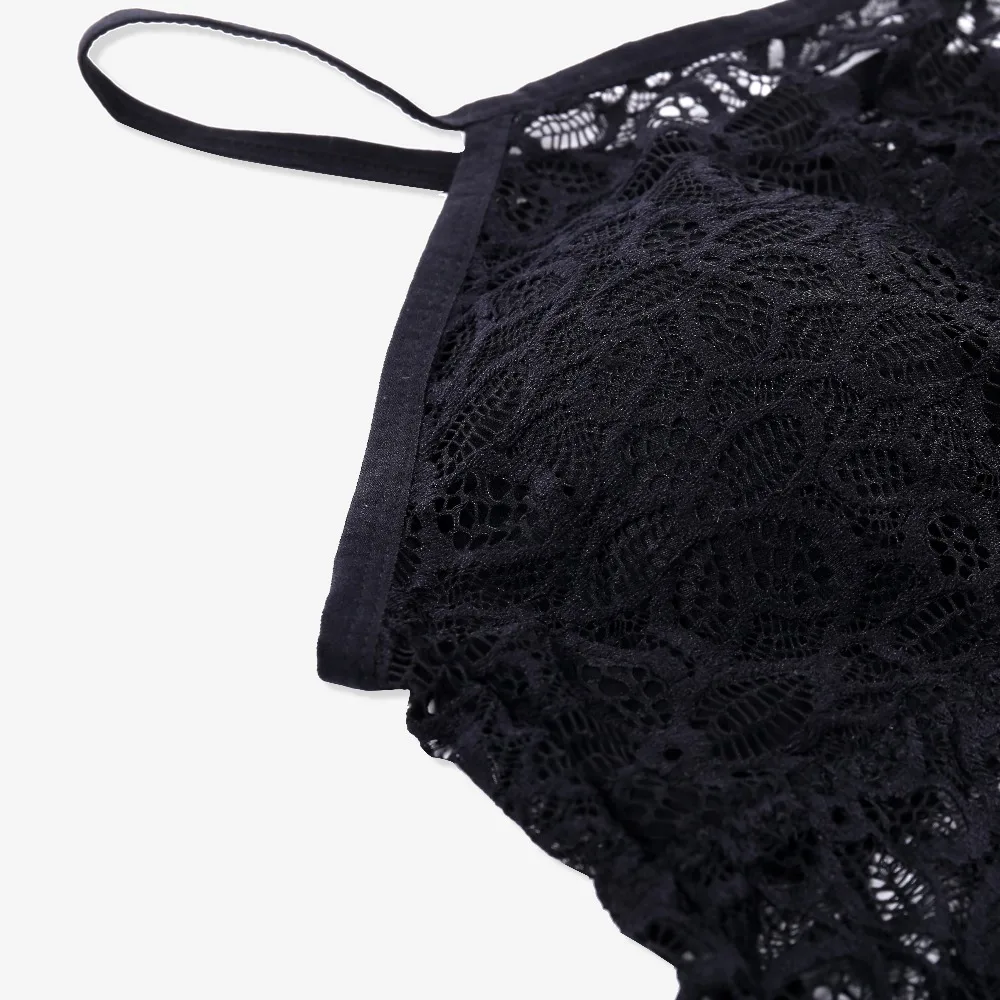 Sexy Women Lace Bralette Wireless Bra Neck Comfortable Full Cup Backless Underwear 2018 Fashion Wire Free Lingerie Brasier Mujer