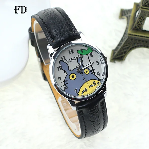 JOYROX модные часы для влюбленных с рисунком Тоторо, женские наручные часы высокого качества с кожаным ремешком, популярные женские часы, женские часы - Цвет: Small Size