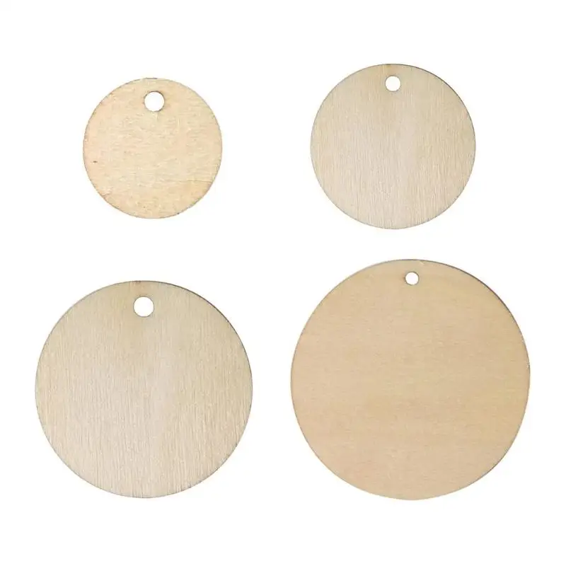

50pcs DIY Wood Slices Round Ornament for Scrapbooking Paper Crafts Decor