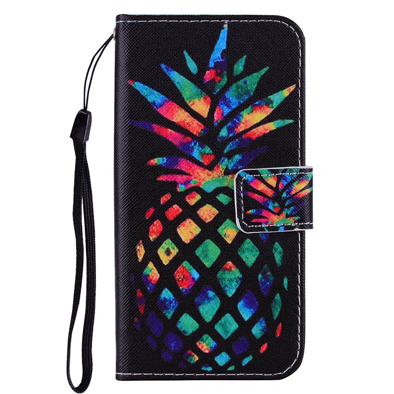 Милый мультяшный кошелек с кошкой для huawei P8 Lite P30 Pro P smart Honor 9 Lite 7A Nova 4 чехол для huawei Y5 Y6 Prime Y9 - Цвет: Colorful Pineapple