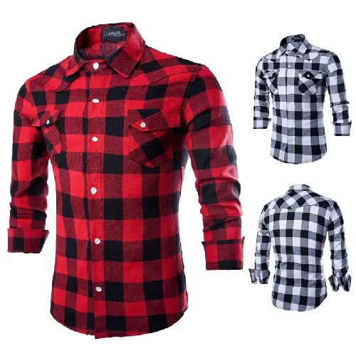 Mens Long Sleeve printed Clearance Slim Fit Button Front Shirts casual
