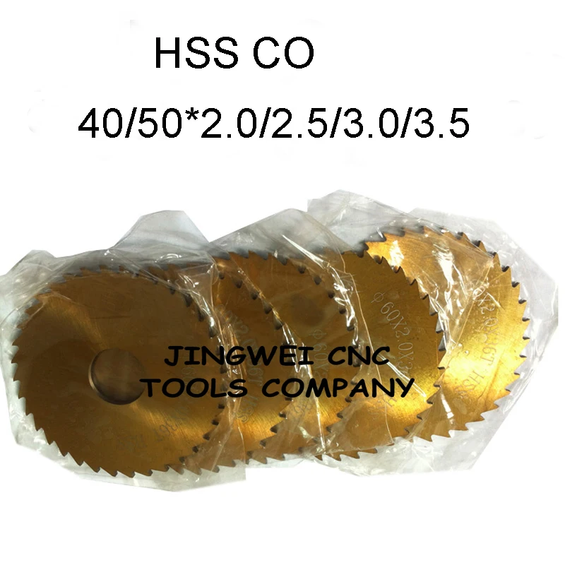 Tin coating HSS Co circular slitting saw blade milling cutter 40/50*2.0/2.5/3.0/3.5*13mm inner dia for Stainless steel | Инструменты