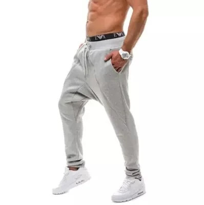 Мужские брюки с двойной молнией дизайн порванные штаны модные брюки высокого качества Размер M-XXL - Цвет: light gray