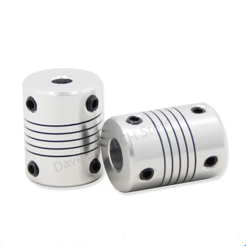 

3D Printer Parts Stepper Motor Flexible Coupling Coupler 6.35 x 8 mm Motor Shaft Coupler 6.35mm To 8mm with 4 Setscrews