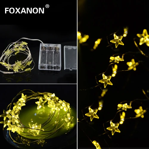 2m 20 Led Strip Copper Wire Yellow Christmas Lights Waterproof Decoration Holiday Lighting With Battery Box Led String Light In Led String From Lights 2m 20 Led Strip Copper Wire Yellow Christmas Lights Waterproof Decoration Holiday Lighting With Battery Box Led String Light In Led String From Lights