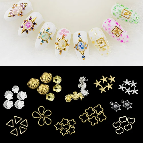 

Anchor Starfish Sea Animals 3D Nail Art Tips Glitters DIY Decor Manicure Wheel