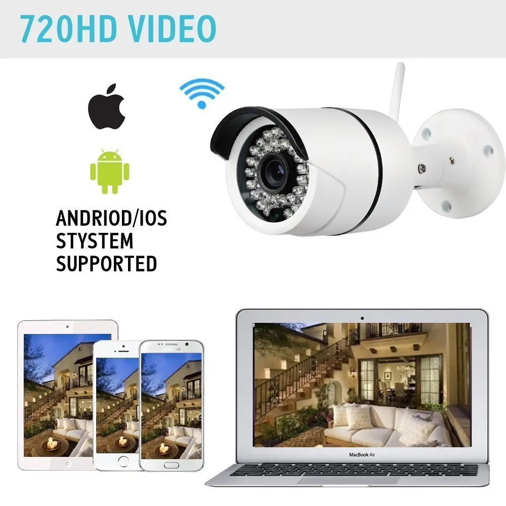 Yobang Security-720P Outdoor IP Camera WiFi Wireless Smart Security Camera Support Max 128G Waterproof P2P CCTV Surveillance Cam