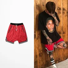 Повседневные шорты в полоску с фальш-молниями, Ретро стиль, высокие пляжные шорты для улицы и досуга, мужские шорты для скейтборда в стиле хип-хоп