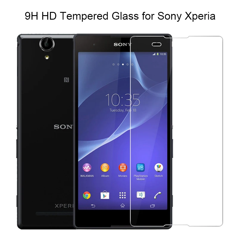 2 pcs! Smartphone Hard Glass Screen Protector for Sony Xperia M5 M4 Aqua M2 M Protective Glass for Sony T3 T2 Ultra L2 L1 L