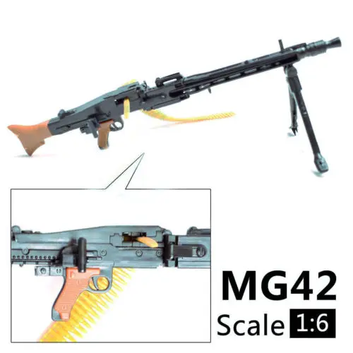 1: 6 World War II Soldier Weapon MG42 Machine Gun Model Fit 12"Action Figure Toy