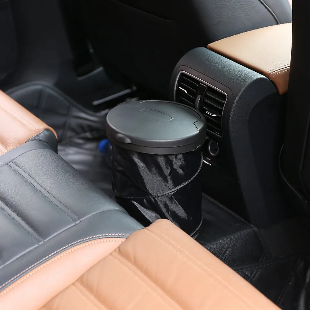 Portable Car Trash Can Waterproof Collapsible Pop-up Trash Bin Garbage Container with Lid