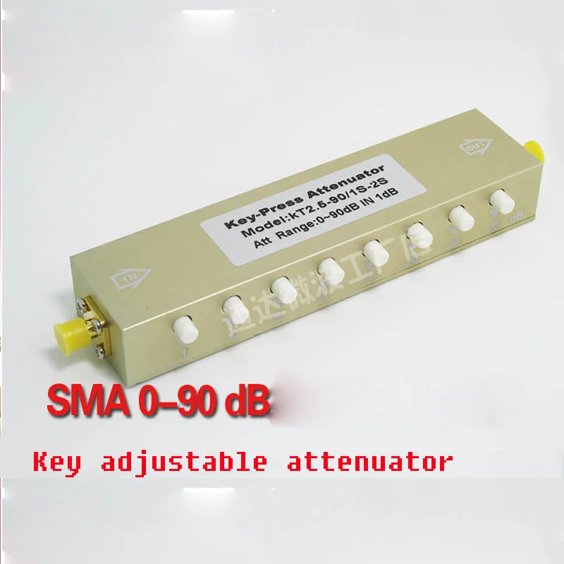 SMA/N Тип RF Регулируемый сигнал аттенюатор 0-90dB Шаг Регулируемый аттенюатор/кнопка Регулируемый аттенюатор