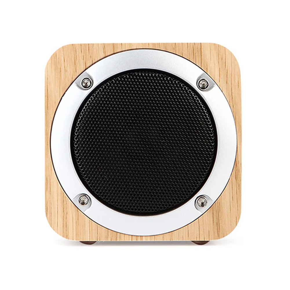 Портативный деревянный беспроводной Bluetooth динамик сабвуфер Altavoz Стерео FM радио 4 0