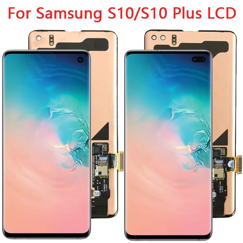 

NEW Original S10 LCD For Samsung Galaxy S10 Plus G9735F LCD Display Touch Screen Assembly Digitizer SM-G970 G973F LCD