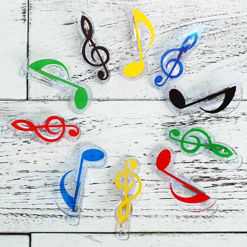 

Plastic Musical Note Letter Paper Clip Piano Music Book Paper Sheet Spring Holder Folder For Piano Guitar Violin Performance