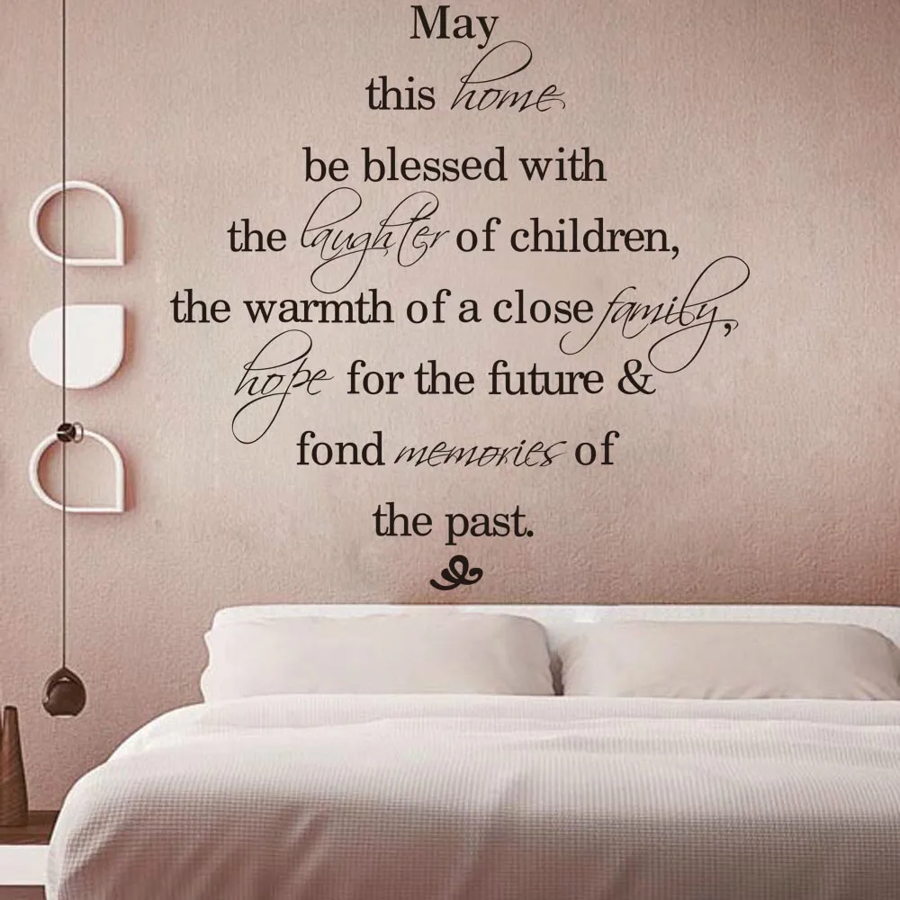 May This Home Be Blessed Vinyl Wall Quotes Wall Art Stickers Wall Decals