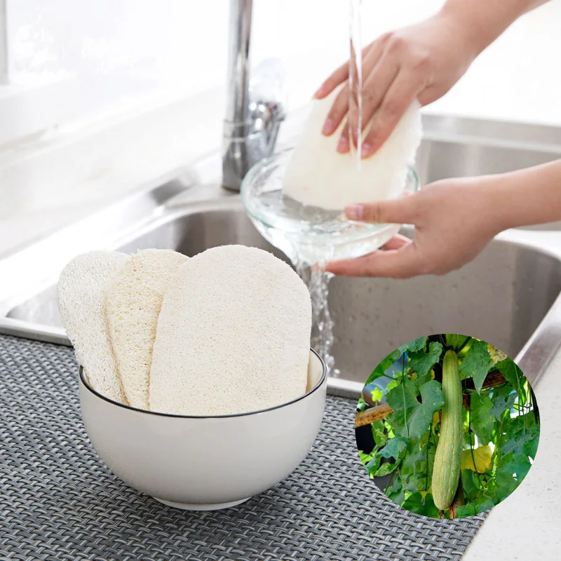 Loofah Dish Washing Brush Natural Bath Cleaning Bowl Pot Pan Pad For