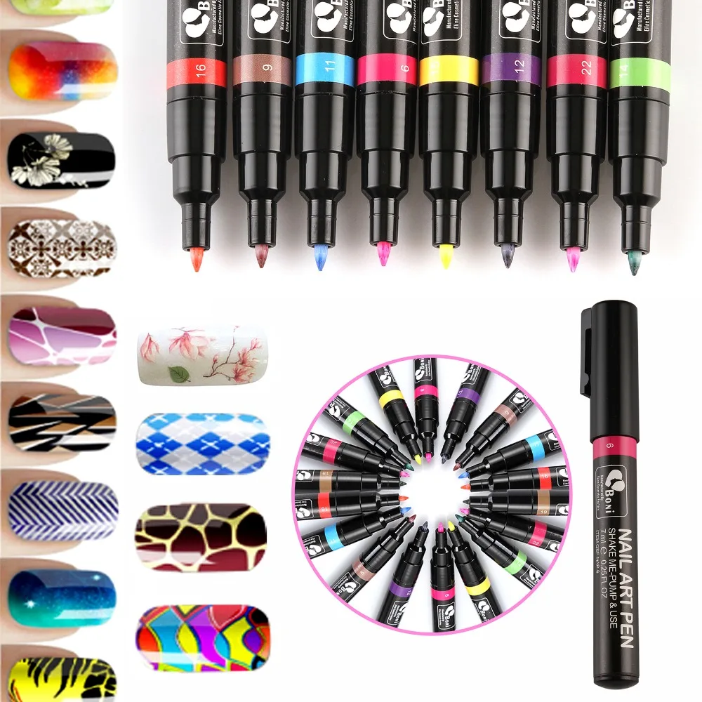 

24Pcs/set Mutliple Color Nail Art Pen Painting Design Tool Drawing for UV Gel Polish Set
