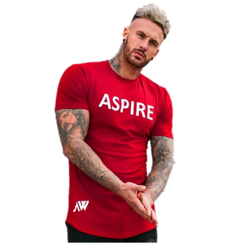 2018 new fashion summer gyms fitness short sleeve men t shirt brand clothing cotton comfortable male t-shirt tshirt men clothing