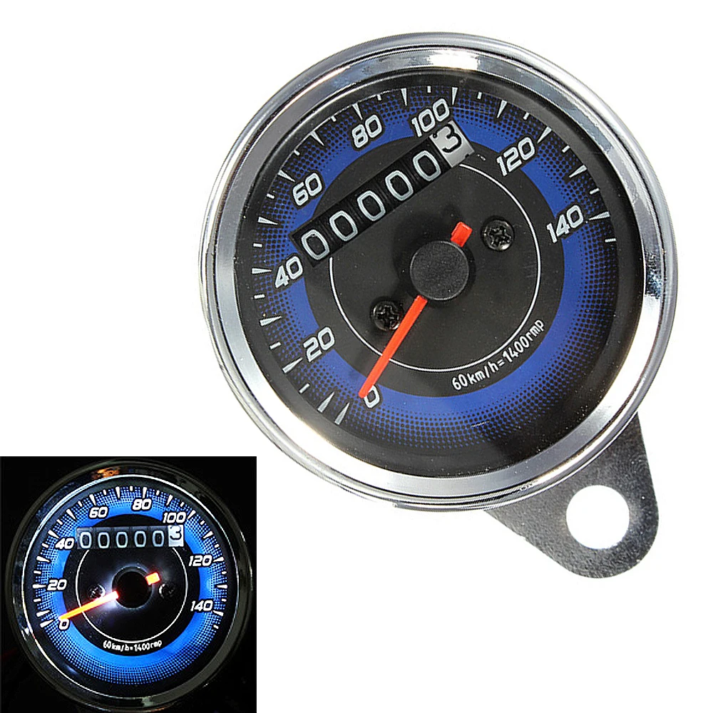 

Universal Motorcycle Speedometer Meter Double Color LED Light Odometer Speed Meter Gauge Mile Waterproof for Motorcycle Motrobik