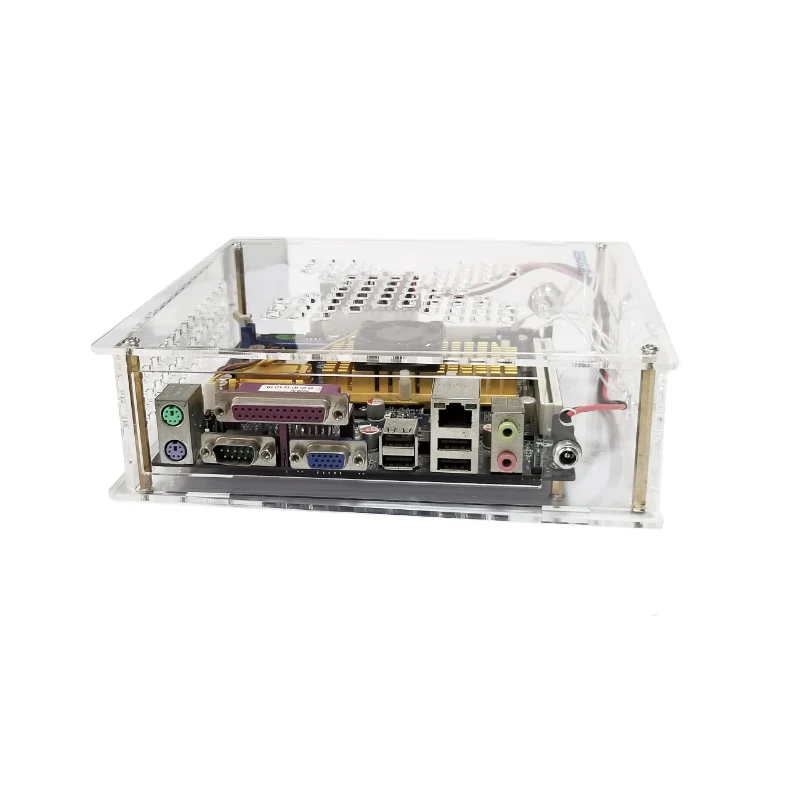 ITX transparent mini chassis Desktop computer simple case HTPC chassis industrial control box case acrylic