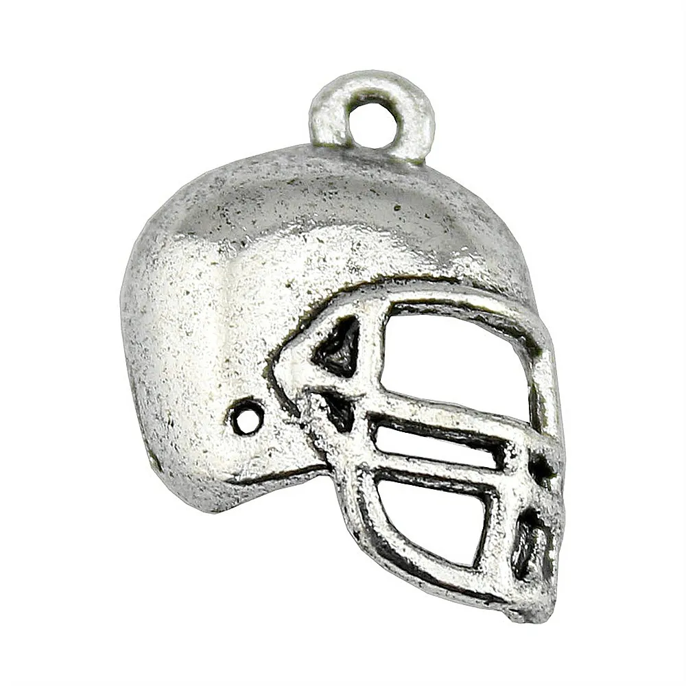 

15pcs Pendant Football Helmet Charms American Football Helmet Charms Football Helmet For Jewelry Making Accessories Lots 15x20mm