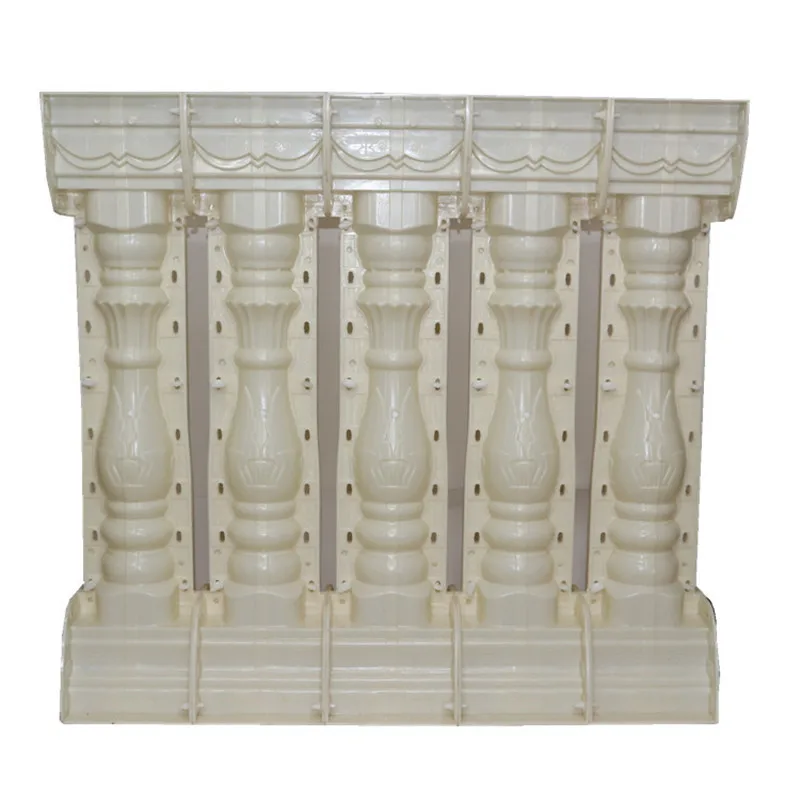

93cm (36.61 in) Multi Pattern Cast in Place Concrete Balcony Baluster(With Rail) Mold-Square & Round Cucurbit, Octagonal & Lotos