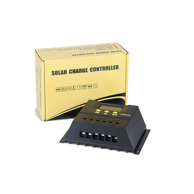 40A/50A/60A 12V/24V Auto Solar Charge Controller PWM Controllers LCD display Output Solar Panel PV Regulator