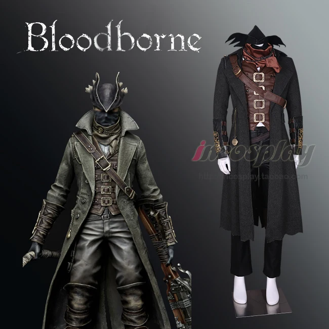 [Акции] 2018 аниме Bloodborne Hunter битва форма Косплэй костюм настроить полный набор Любой размер для Хэллоуин Бесплатная доставка новых