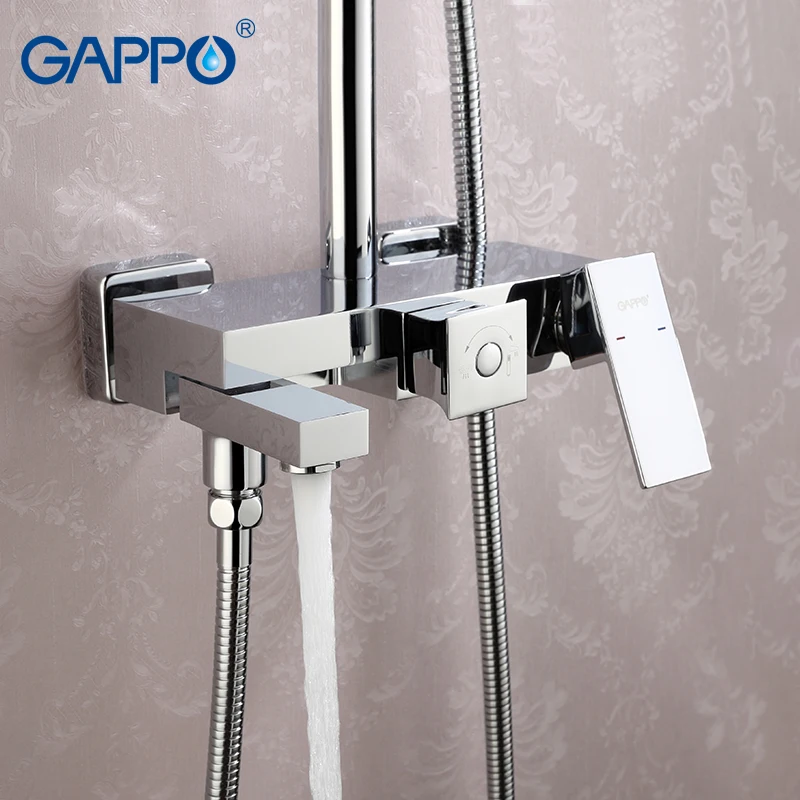 GAPPO настенный смеситель для ванной комнаты, набор смесители для ванны и душа, смеситель для душа, смеситель для душа, набор сантехники G2439