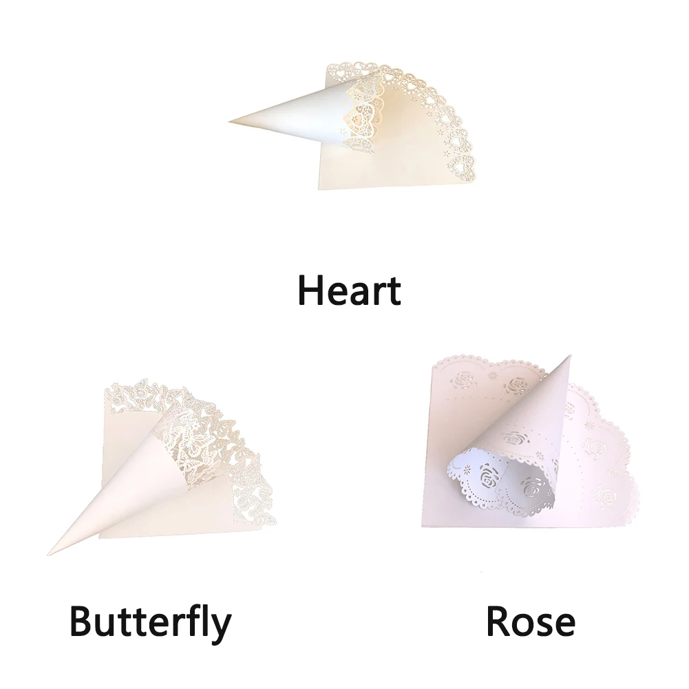 50 шт. вечерние белые бумажные цветочные трубки с вырезами для рукоделия, свадебные цветы, вечерние конфетти, легкие свадебные белые изделия