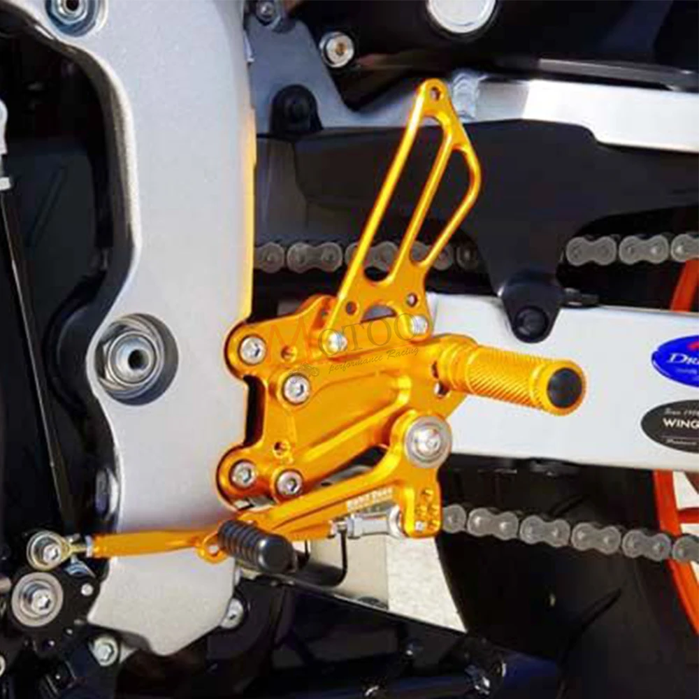 Полный ЧПУ Алюминиевый Мотоцикл Регулируемые задние наборы задние Подножки подножки для Aprilia RSV4 RSV 4 2009-2013