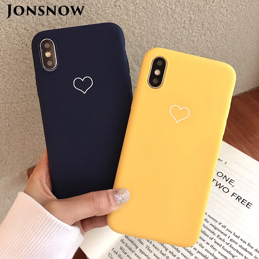 KIPX1091_1_JONSNOW Phone Case For iPhone XS XR XS Max 6S 7 8 Plus Couples Style Love Heart Pattern Soft Silicone Case Capa Fundas