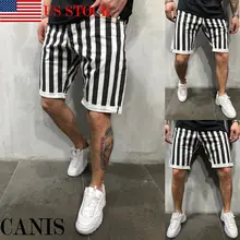 Бренд летние Для мужчин летние повседневные брюки просторные шорты с карманами клетчатые короткие штаны