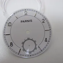 38,9 мм Циферблат часов Калибр ETA 6498 белый черный циферблат Мужские часы Запчасти Аксессуары