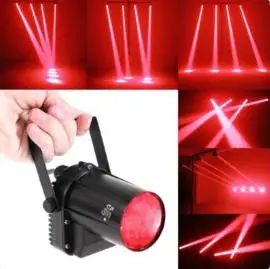 Новые 3W светодиодный белый луч Pinspot светильник Точечный светильник 200-220LM сценический светильник влияние для DJ диско/КТВ/бар - Цвет: Красный