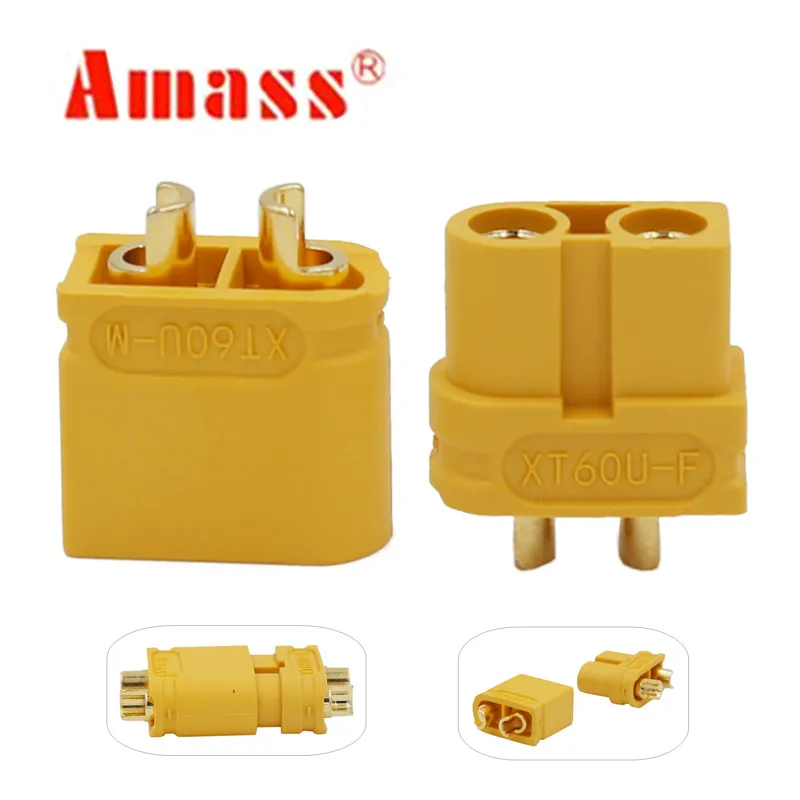 

4Pairs XT60U (XT60 Upgrade) 3.5mm Banana Connector Gold Plated Max.30A Continuous/60A Peak Current for Lipo Battery 20%OFF