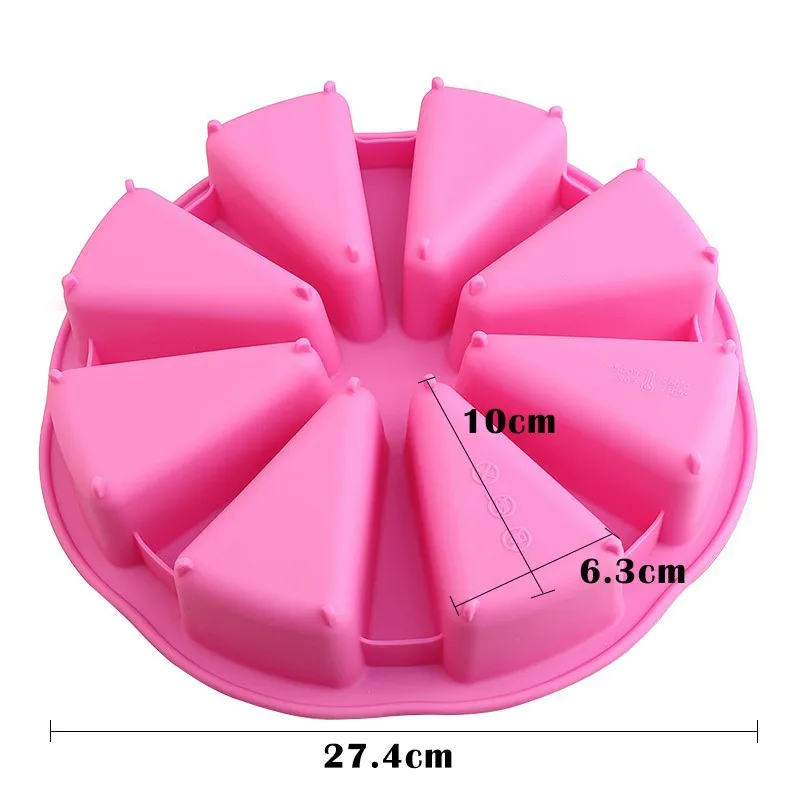 8 шт. измельчитель для торта, силиконовая форма для выпечки, форма для пирога, желе, кекса, форма треугольника, инструмент для выпечки, сделай сам, сэндвич
